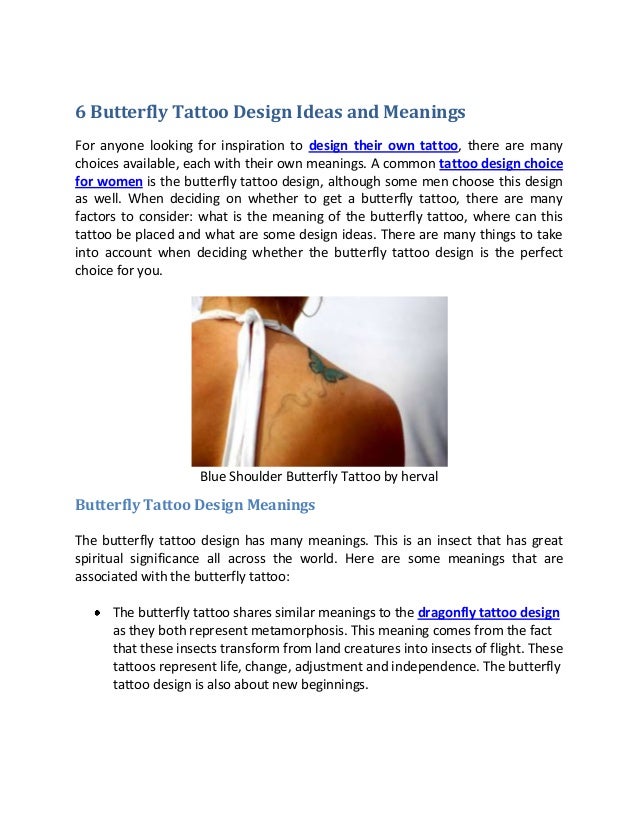 6 Butterfly Tattoo Design Ideas and Meanings